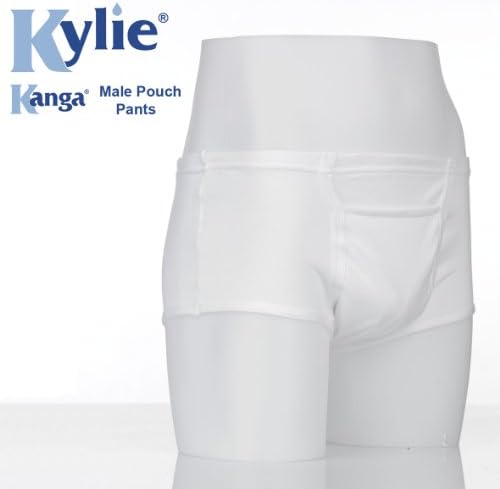 Kylie Kanga Male Reusable White Incontinence Pouch Pant - X-Large - White