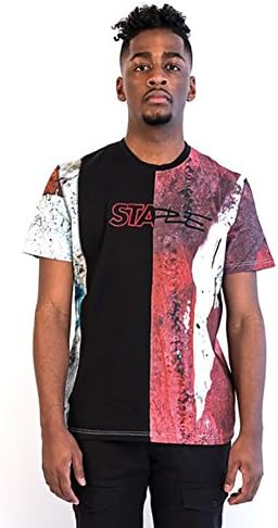 Staple Men's Bando Pieced Photo Print T-Shirt, Black, XX-Large