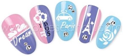 Paris Dream Design Nail Art Wrap Water Transfer Decals for Natural/False Nails