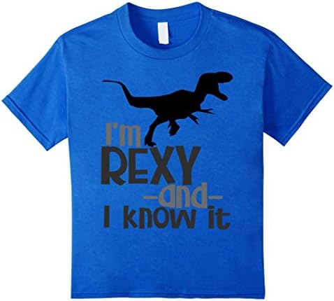 Kids Dinosaur Shirt T-Rex Daddy Matching Son Daughter Kids Dad 4 Royal Blue