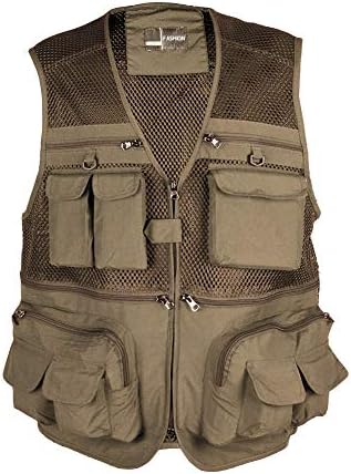 Rainbow Finch Fly Fishing Photography Vest with Pockets Men's Mesh Quick-Dry Waistcoat Outdoor Jackets for Travelers