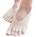 Womens [Flesh] Low Cut Thin Silk Stockings Five Fingers Ankle Socks 1 Pairs