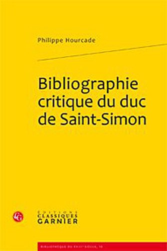 Bibliographie critique du duc de Saint-Simon