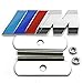 BMW M Front Grille Emblem, 3D Chrome Badge Metal Power Car Fashion Logo for BMW M M3 M5 X1 X3 X5 X6 E30 E34 E36 E39 E46 E60 E90 E92 (Silver)