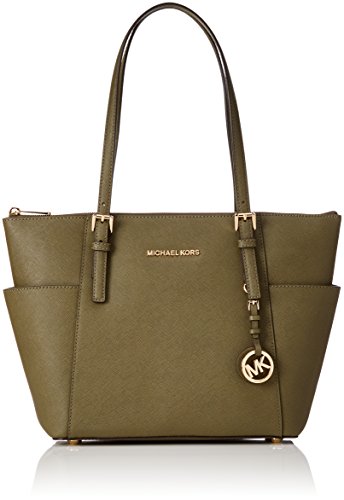 Michael Kors 30F2GTTT8L Womens Jet Set Item Satchel Green (Olive)