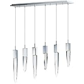 ET2 Lighting E31245-20PC Quartz-36W 6 LED Pendant-39.25 Inches Wide by 21 inches high, Finish Color: Polished Chrome