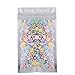 100 Assorted Translucent/Silver/Colored Flat Metallic Foil Mylar Zip Lock Bags Pouch 8.5x13cm (3.3x5.1