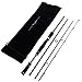 Sougayilang 4-Piece Fishing Rod Carbon Fiber Spinning Rods 904SMH 10-20LB 1/4-1OZ