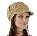 Women's Glitter Sequin Trim Newsboy Style Relaxed Fit Hat Cap