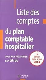 Liste des comptes du plan comptable hospitalier
