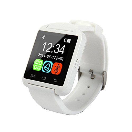 MagiDeal Bluetooth Smart Watch for Android Smartphones Samsung Galaxy S8/S8+ S7/S7+/S7 Edge S6/S6+ Note 8,Nexus,HTC,Huawei, White