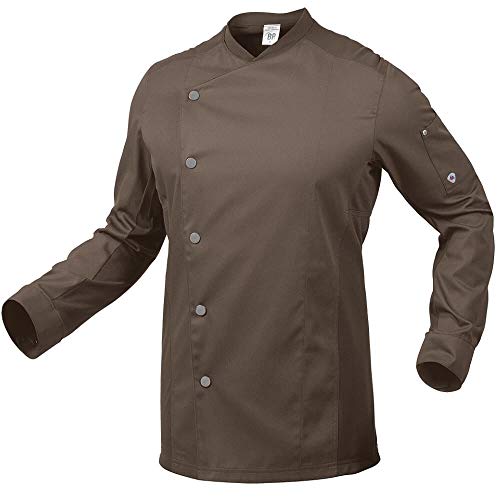 BP 1595-485-400-M Chaqueta de cocinero para hombres, manga larga, insertos piqué y sistema de elevación de brazos, mezcla de tela, falkes, M