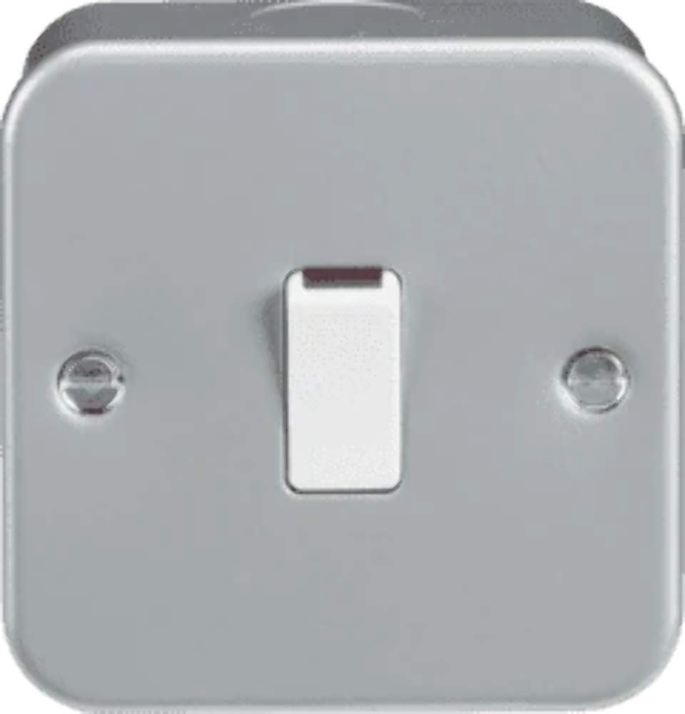 Knightsbridge M8341 Metal Clad 20A 1G DP Switch, Grey, 45.0 mm*82.0 mm*82.0 mm