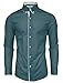 TAM WARE Mens Classic Slim Fit Contrast Inner Long Sleeve Dress Shirts TWNMS314-1-337S-BLUE-US M
