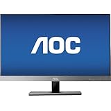 AOC - 27" Widescreen Flat-panel IPS LED Hd Monitor - Piano Black/silver