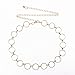 Pomeat Metal Chain Belt Circle Round O Ring Chain Belt Waist Belt for Womens - Gold