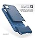 Encased Heavy Duty iPhone Xs Max Protective Case (Rebel Armor) Military Grade Full Body Rugged Cover - Blue