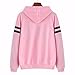 FACE N FACE Womens Chic Drawstring Long Sleeve Hooded Sweatshirt X-Large Pink