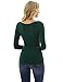 PattyBoutik Women Empire Waist Lace Up Long Sleeve Blouse (Dark Green Medium)