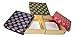 Lotus Printed Colorful Sweet Boxes for Indian Sweets, Cookies, Goodies, Mithai, Candy, Gift Boxes with Lids Bulk, Handmade Bulk Mithai Box, Favor Boxes for Wedding, 2.95x5.51 Inch (Pack of 4)