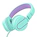 AILIHEN I35 Kid Headphones with Microphone Volume Limited Childrens Girls Boys Teens Lightweight Foldable Portable Wired Headsets for School Airplane Travel Cellphones Tablets (Green)thumb 1