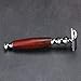 MANION Classic 3-piece Shaving Razor Natural Mahogany Wooden Handle Safety Razor Double Edge Safety Razor