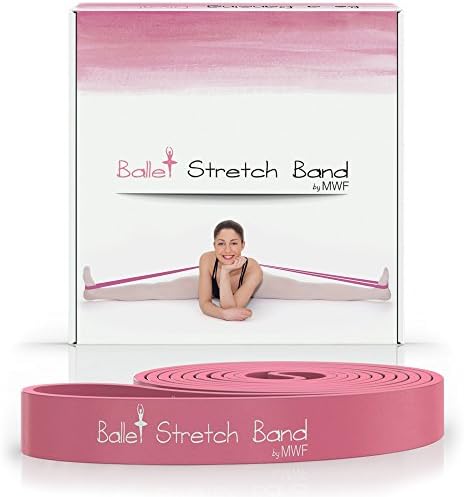 Ballet Stretch Band by MWF - Perfect for Ballet, Dance, Gymnastics and Ice Skating - Premium Gift Box, Velvet Bag and Guide Included