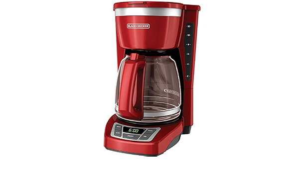 Black+Decker CM1160R Cafetera Programable, color Rojo, Paquete de 12 Tazas  (Renewed) : Amazon.com.mx: Hogar y Cocina