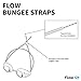 Flow Bungee Goggle Strap Kit (2-Pack) - Universal Adjustable Replacement Straps for Swim Goggles (Neon Green)