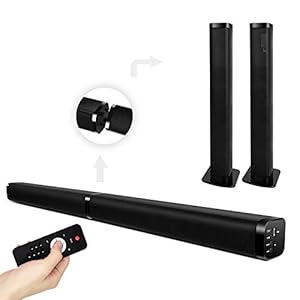 Sunyuey tv Sound bar, 37inch Audio tv Speaker with Surround Sound Home Theater System 4 Driver Speakers,Remote Control…