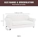 DyFun 2-Piece Sofa Slipcover Knit High Stretch Couch Cover Fitted Armchair Couch Cover Furniture Protector for Living Room（Sofa,White