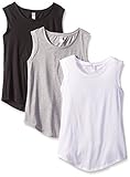 Alternative Women's The 3 Luxe Crew Cap Sleeve Shirt Set, black/Grey/White, L