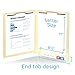 50 End Tab Fastener File Folders - Reinforced Straight Cut Tab 2 Prong Folders- Designed to Organize Standard Medical Files and Office Documents - Letter Size, Manila, 50 Pack