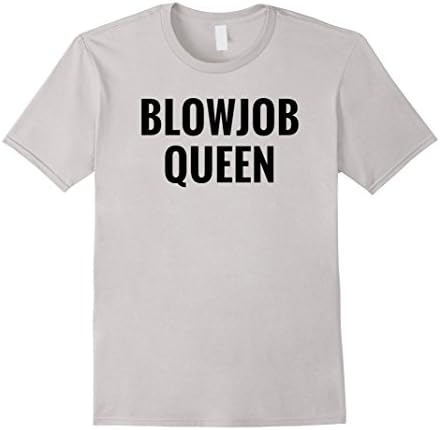 Mens Blowjob Queen T-Shirt BlowJobQueen Bachelorette Party Shirt 3XL Silver