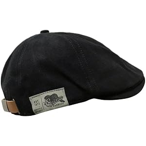 Cotton Flat Caps for Men, Men's Hat Flat Cap Cotton Newsboy Cap, Hats Mens Beret Hats Vintage British Plain Adjustable