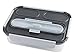 BUILT NY Gourmet Bento 3-Compartment Lunch Container with Stainless Steel Utensils Set, Black