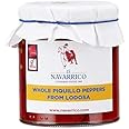 El Navarrico-Whole Piquillo Peppers from Lodosa, Spain in a glass jar 7.7 oz(220g)-PACK of 4