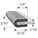 Trim-Lok Neoprene Rubber Edge Trim, Fits 1/16