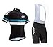 Celero Men's Cycling Suits Short Sleeve Biker Jersey and Bib Shorts(Blue,M)