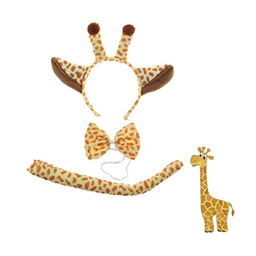 3PCS Child Adult Animal Fox Cow Ears Headband Tail Set Birthday Party Post Halloween Costume - Image 3