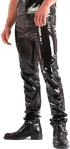 mens fake leather pants