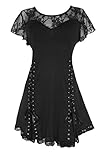 Dare To Wear Victorian Gothic Boho Women's Plus Size Roxanne Corset Top Black 1x