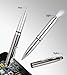 Elegant Multipurpose Ball Point Writing Pen with LED Light and Capacitive Stylus -- 3 in One. Chrome and gunmetal; black ink.