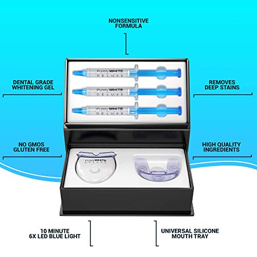 PurelyWHITE Teeth Whitening Kit - (3) 3ML Gel Syringes ...