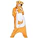 Itopfox Adult Animal Pajamas - Kangaroo One Piece Plush Cosplay Onsies Sleepwear(Plush Toy Included)