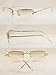 Classic Minimal Design Lightweight Rimless Rectangle Metal Frame Sunglasses (Clear and Tinted for X-Small Face) A124 A125 ((Clear) Silver Frame)