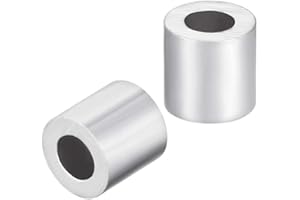uxcell Aluminum Wire Rope Stop Sleeve Round Cable Ferrule Loop for 1/8" Wire Rope Pack of 100