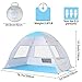 G4Free Upgraded Pop Up Beach Tent, 2-3 Person Automatic Sunshade Canopy UPF 50+ Sport Umbrella Instant Tent Lightweight and Easy to Carry for Camping, Outdoor, Beach (Silver)
