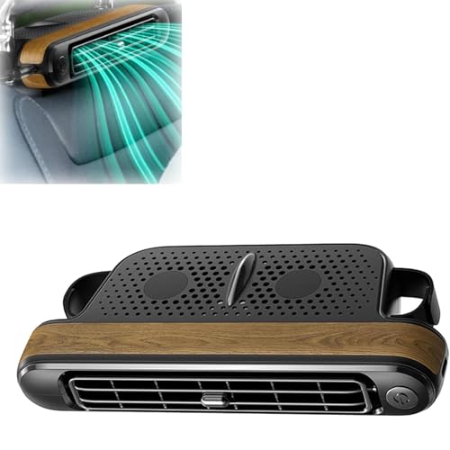 Car Fans Seat Cooling Fans, Car Front Seat Backseat Fans with 3 Wind Speeds, USB Portable Car Fans for Back Seat for All Cars Vehicle (Brown)