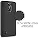 LG K20 Plus Case, LG K20 V Case, LG Harmony Case, LG Grace Case, JATEM Minimalistic Design Hybrid [Slim Fit] Smooth Hard Cover with TPU Case + 2 HD Screen Protectors (Black/Black)